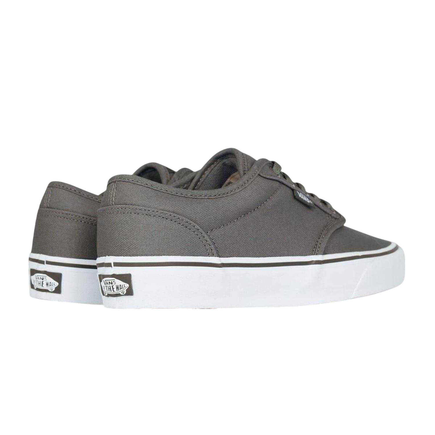 Mens Atwood Canvas Trainers (Pewter/White) 2/4