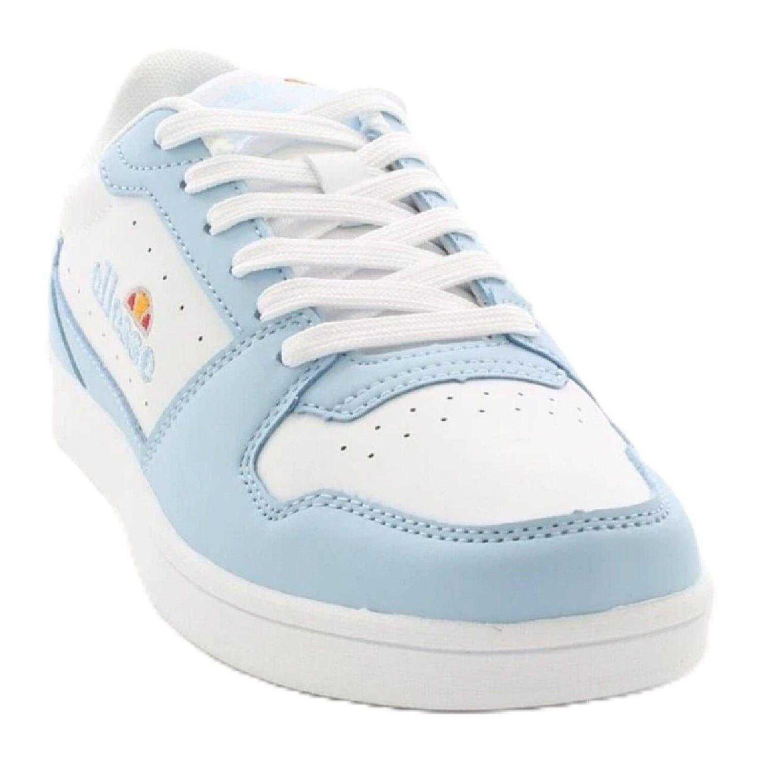 "Nole" Athletisch Sneaker für Damen Weiß/Himmelblau Gewaschen 4/4