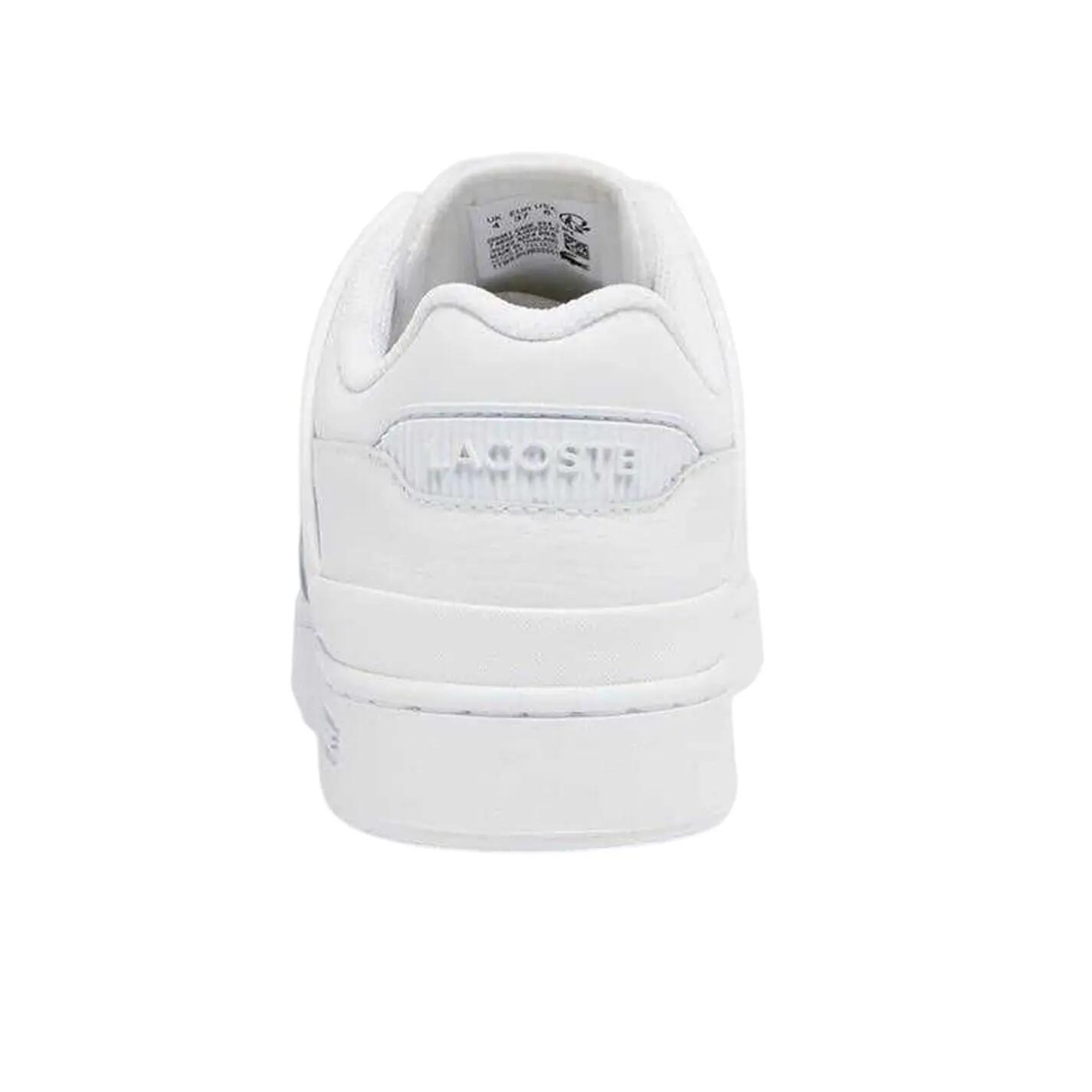 Mens Cage Leather Court Trainers (White) 2/4