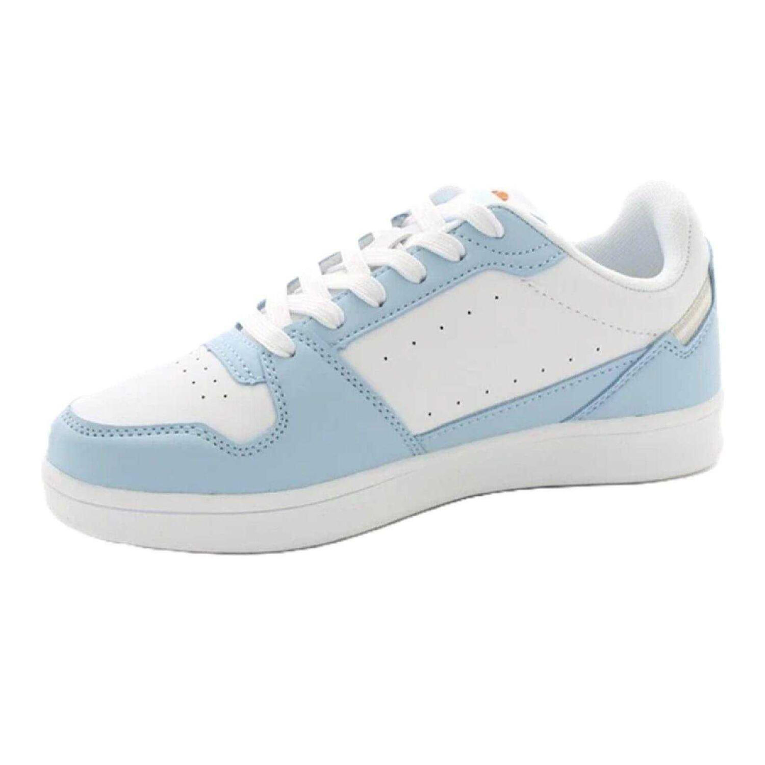 "Nole" Athletisch Sneaker für Damen Weiß/Himmelblau Gewaschen 3/4