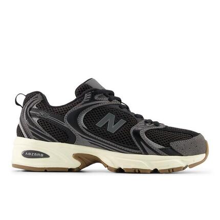 Zapatillas Deportivas de Cuero 530 para Hombre Negro, Piedra