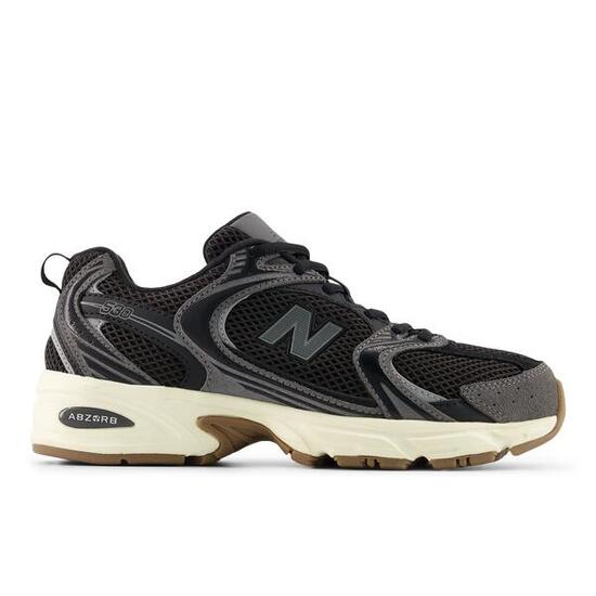 Zapatillas Deportivas de Cuero 530 para Hombre Negro, Piedra