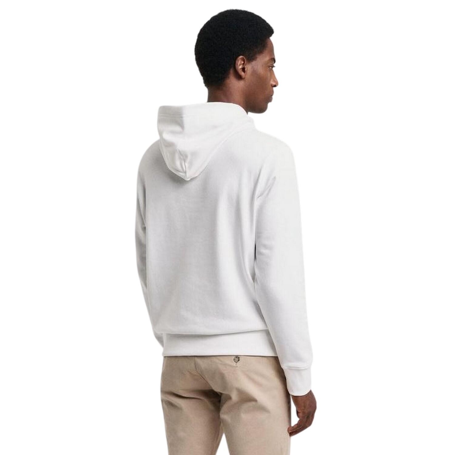 Felpa Con Cappuccio Regolare Scudo Uomo Gant Bianco 2/2