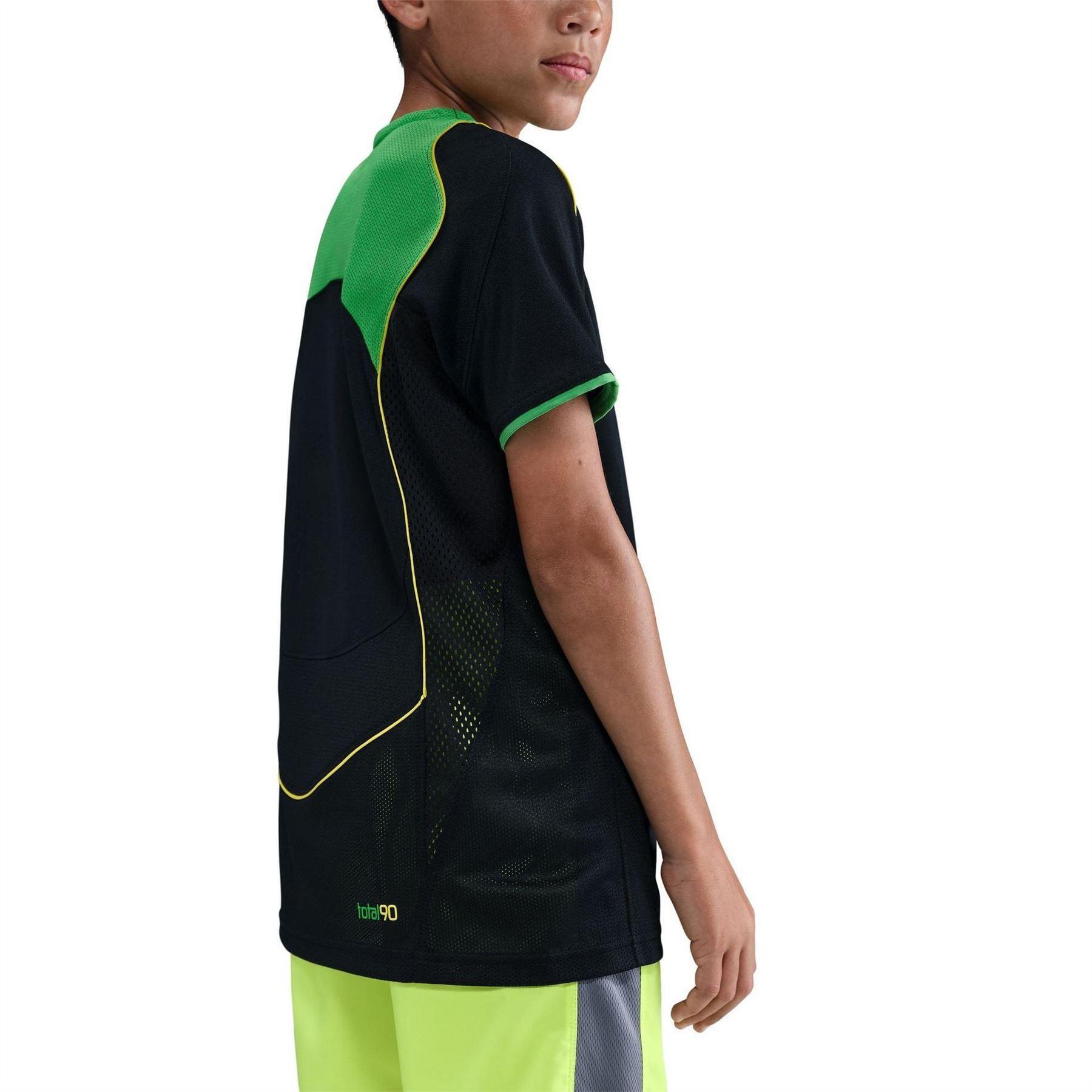 Maglia Bordato DriFIT Bambini Nike T90 Nero Verde 2/5