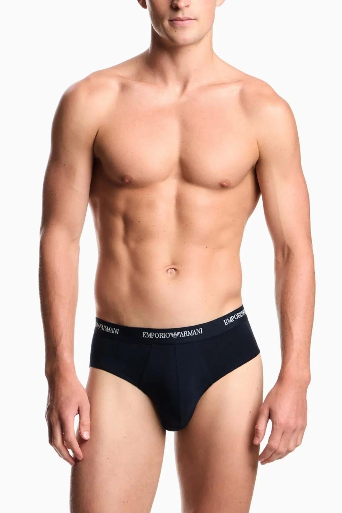 Slip Semplice Uomo Misura Confezione 3 Emporio Armani Nero 5/5