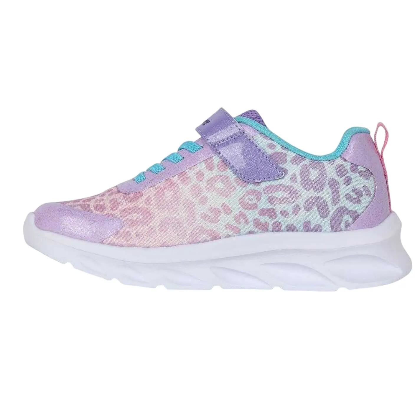 Childrens/Kids Alie 2.0 Holographic Leopard Trainers (Purple) 3/4