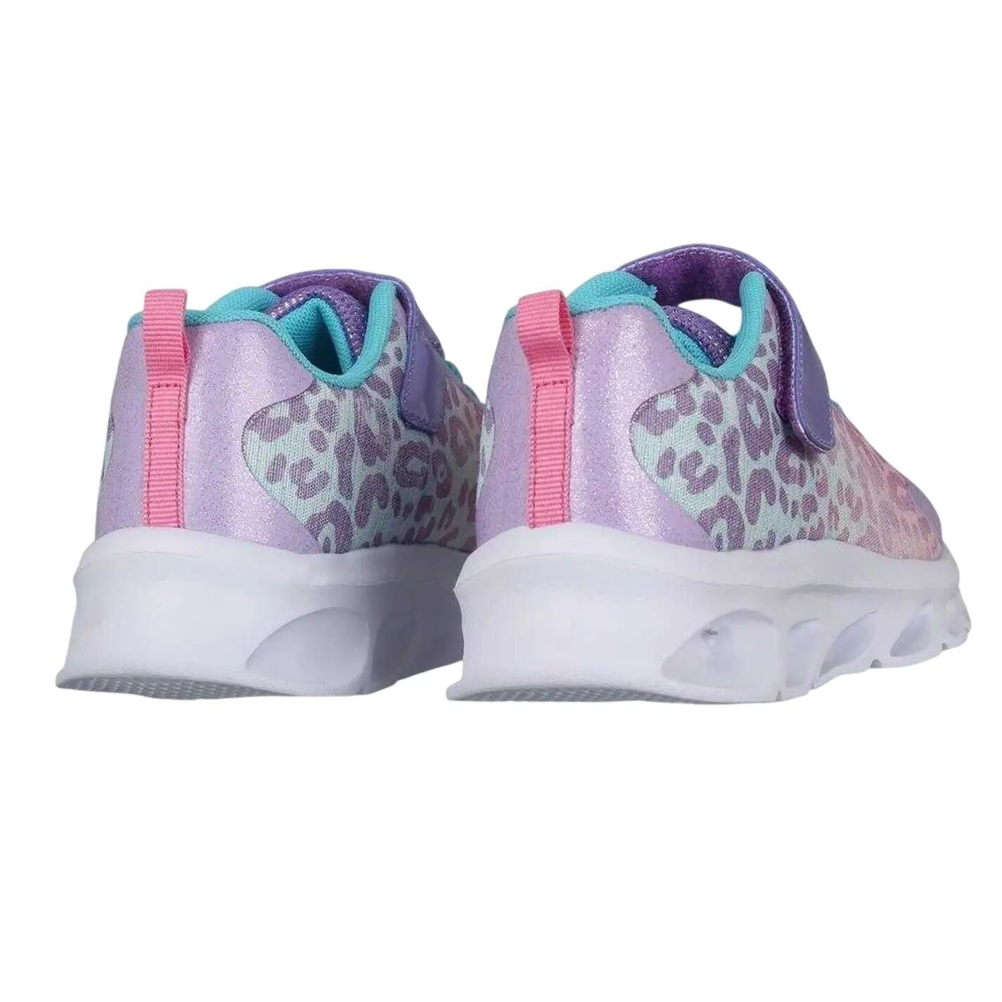 Childrens/Kids Alie 2.0 Holographic Leopard Trainers (Purple) 2/4