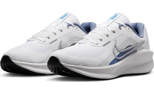Nike Downshifter 13 Scarpe Da Corsa Uomo in Bianco e Argento Metallizzato 2/6