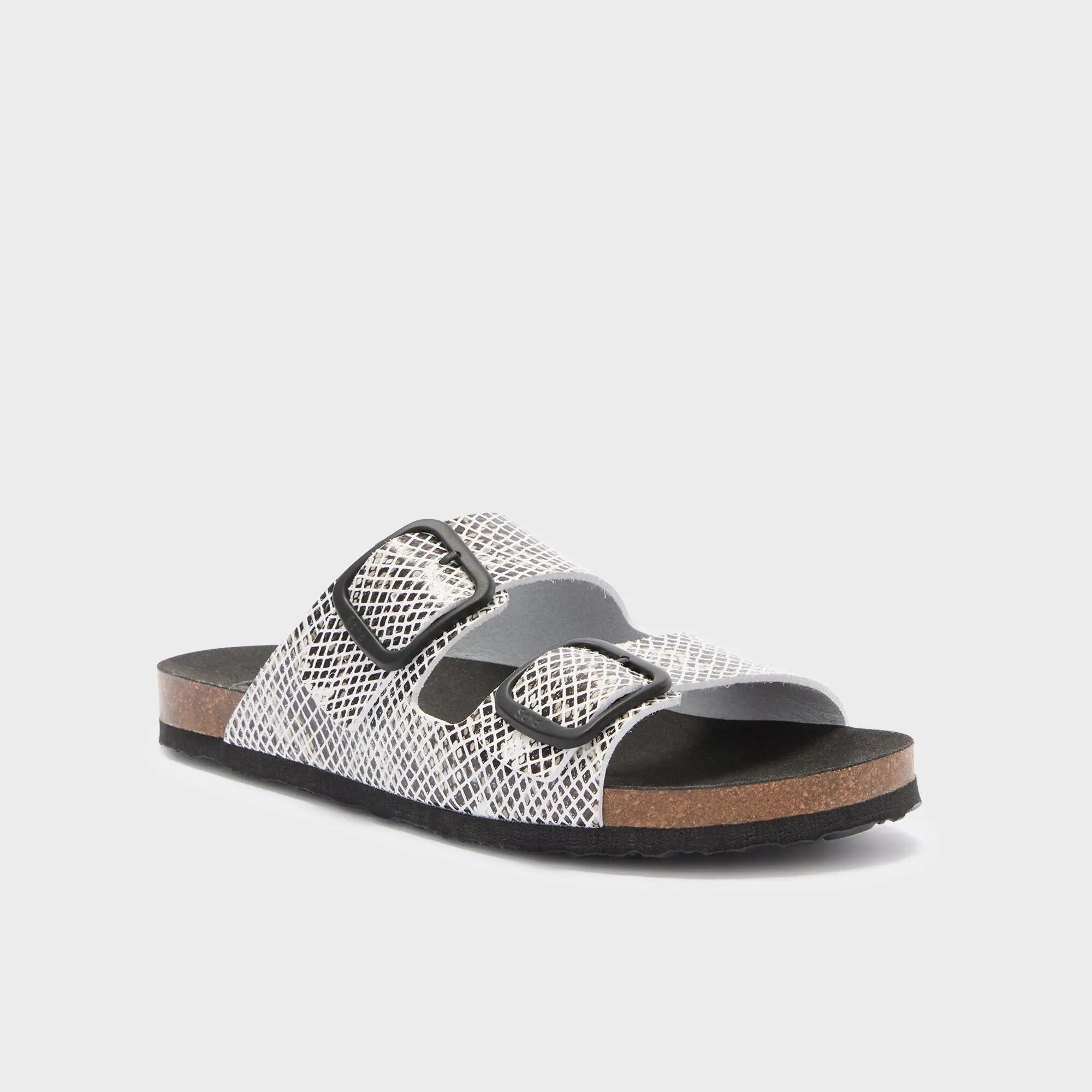 Damen Sandalen Jackie 2 Straps Schwarz/Weiß 2/4