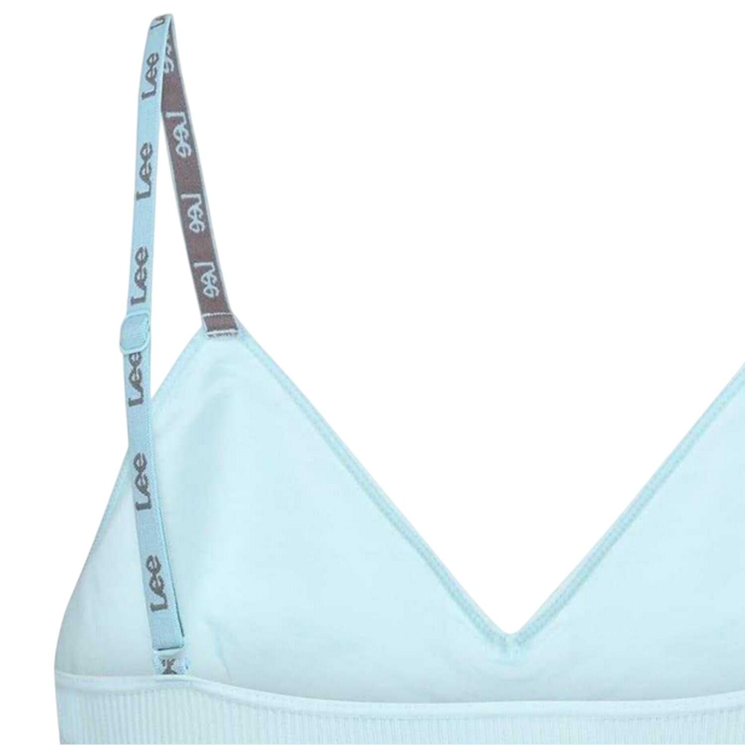 Bralette Scollo A V Donna Lee Alvina Blu Chiaro 3/4