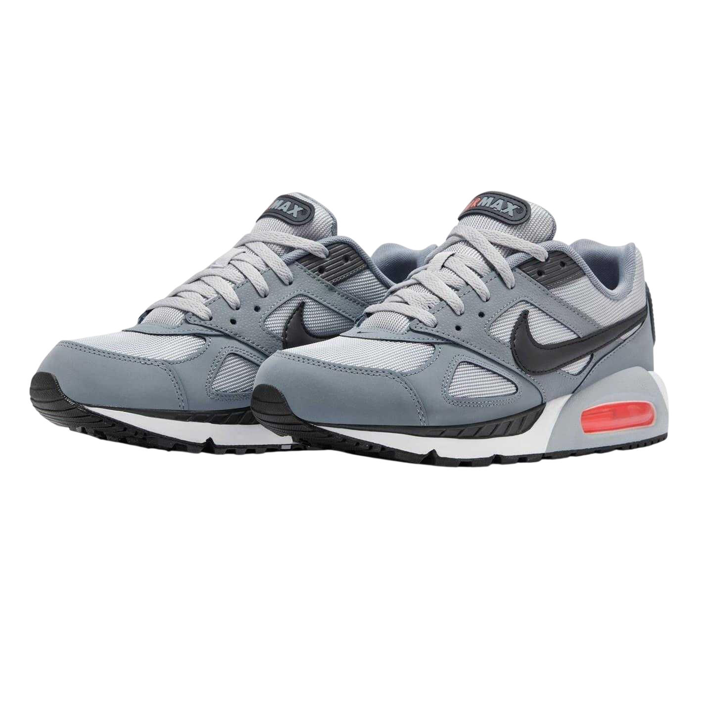Mens Air Max Leather Trainers (Grey/Black/Red) 5/5
