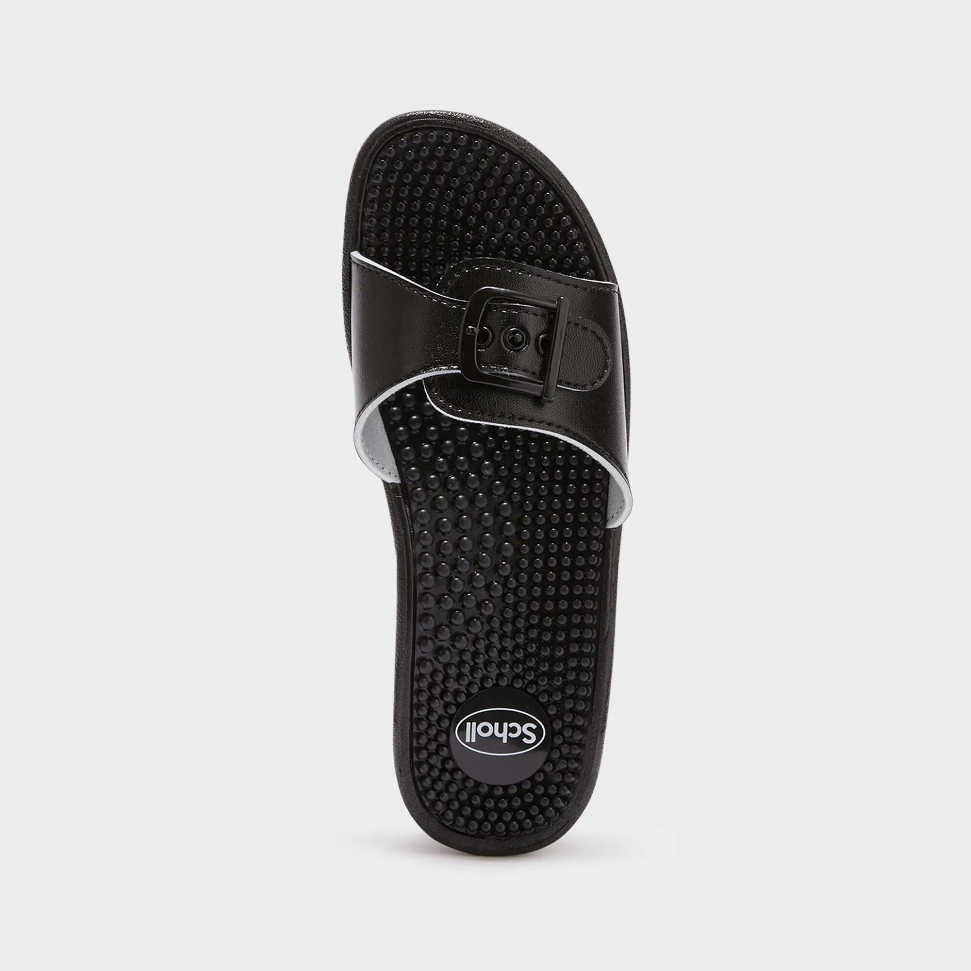 Damen Schwimmen Pantoletten New Massage Schwarz 3/4