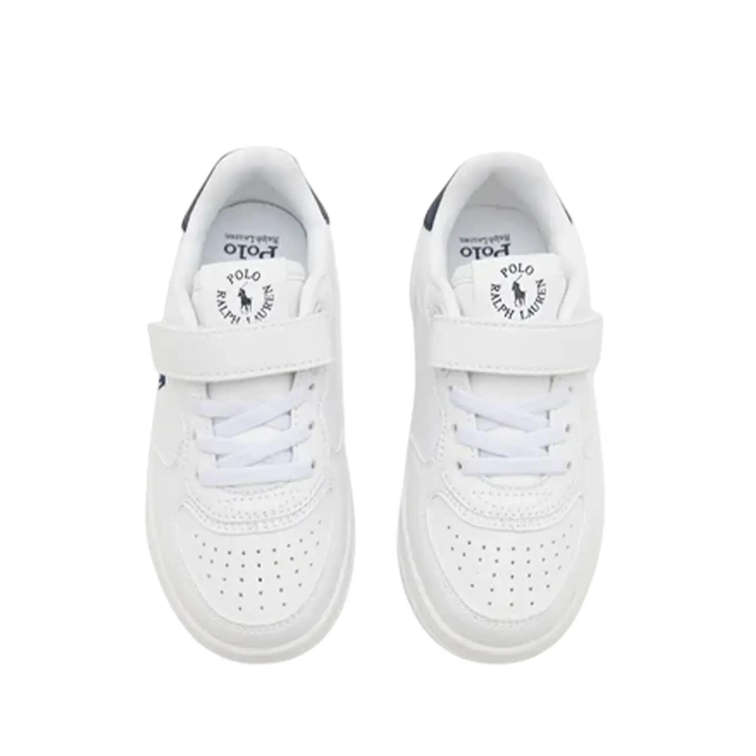 Decolleté PiattaNeonato Ralph Lauren Bianco Blu Navy 4/4
