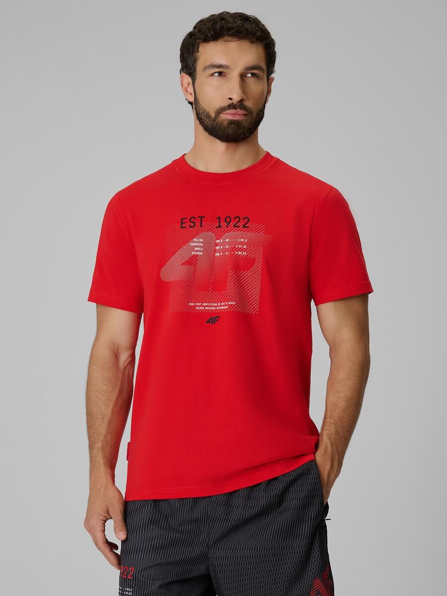 T-shirt bawełniany męski 4F 4FRSS26TTSHM4039
