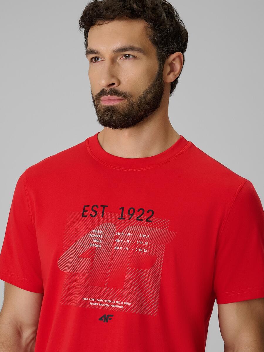 T-shirt bawełniany męski 4F 4FRSS26TTSHM4039 4/7