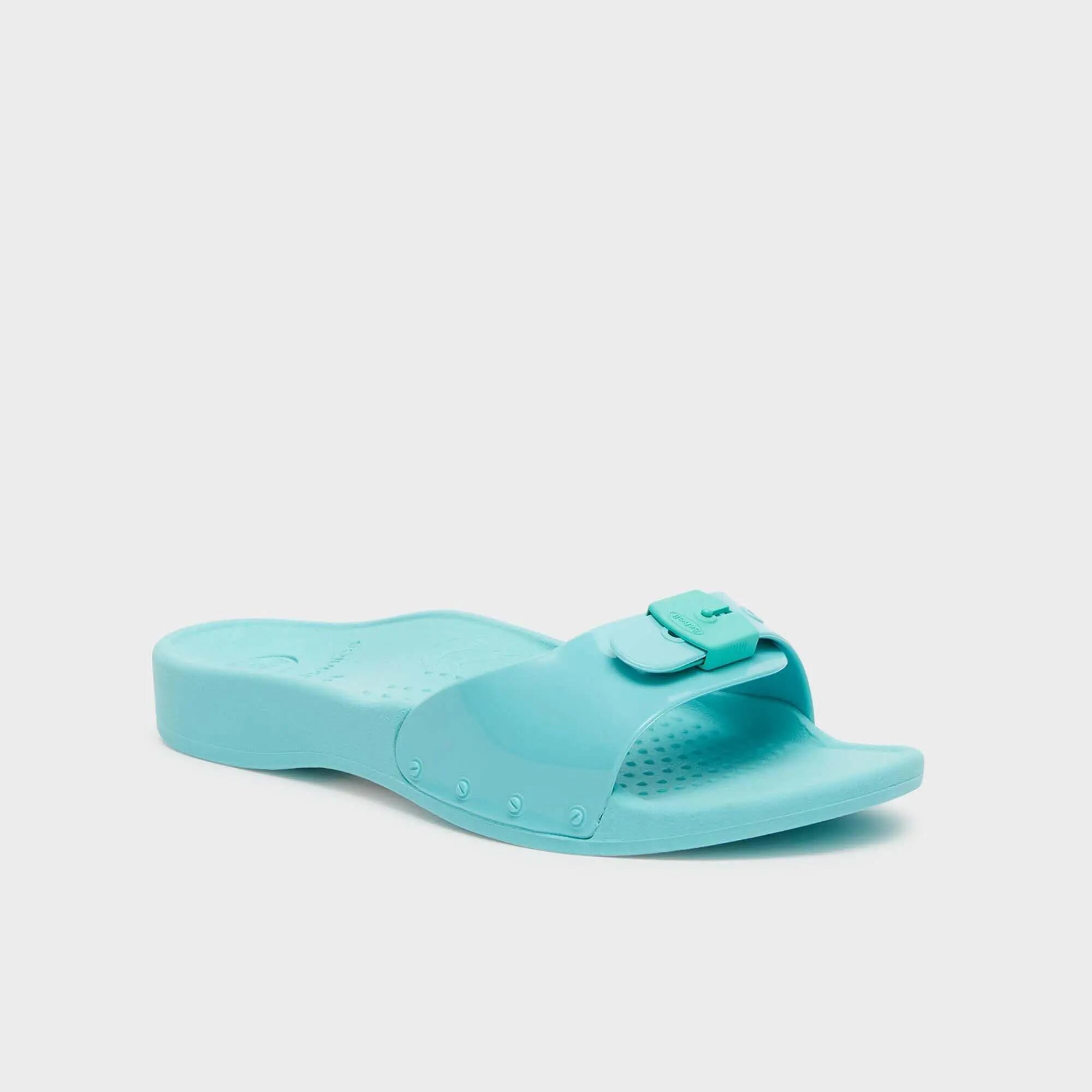 Badslippers Zwemmen dames Scholl Sun Tealblauw 2/4