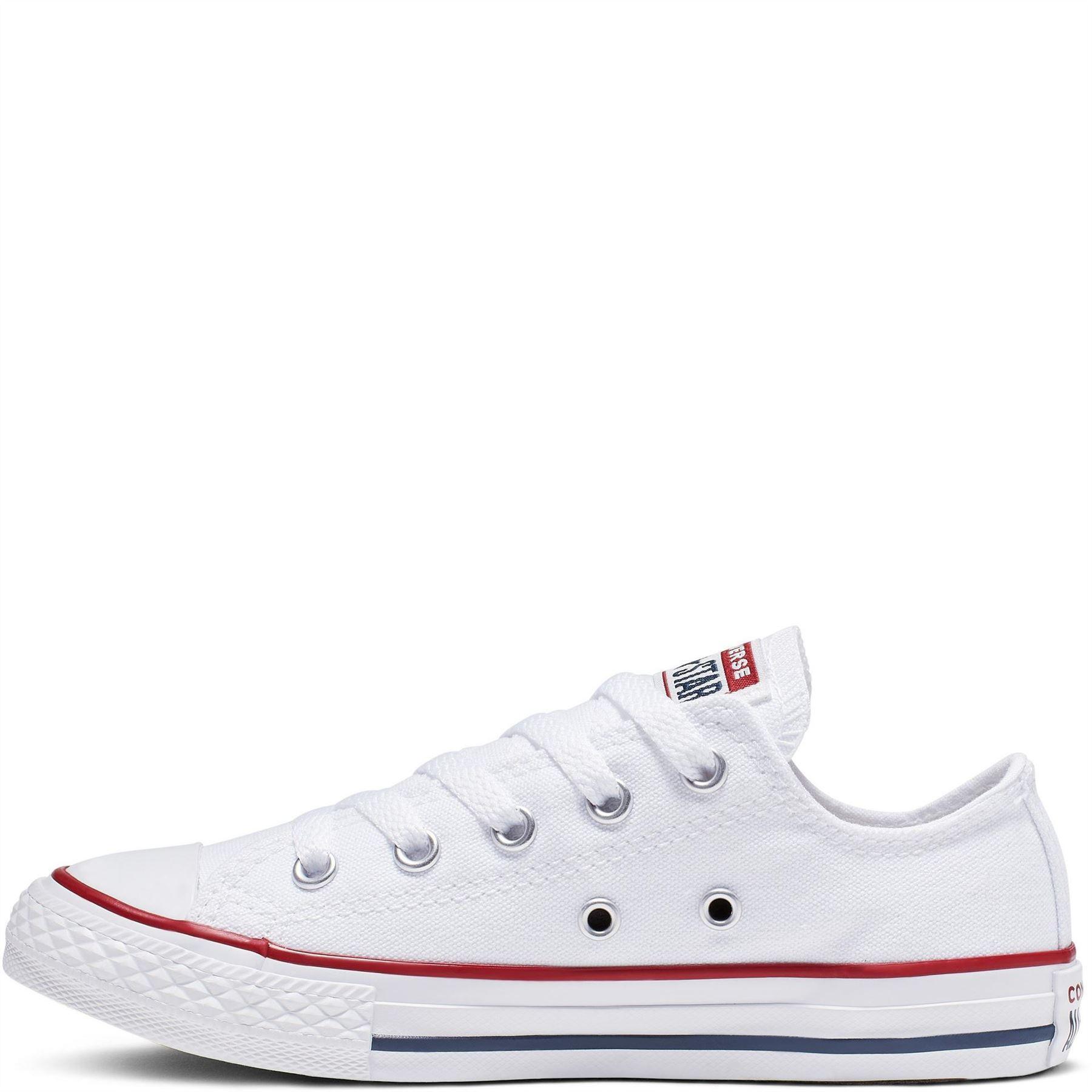 Childrens/Kids Chuck Canvas Low Cut Shoes (White) 4/5