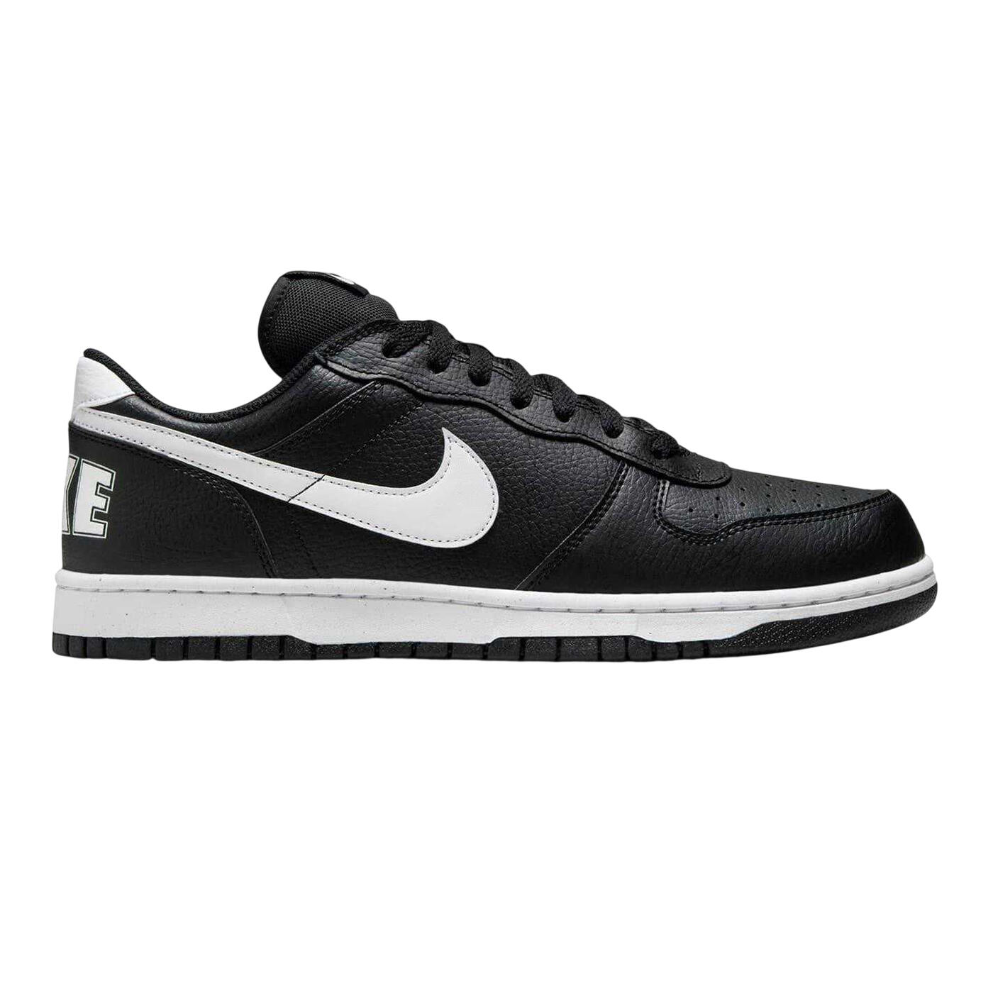 Mens Court Borough Swoosh Leather Trainers (Black/White) 1/5