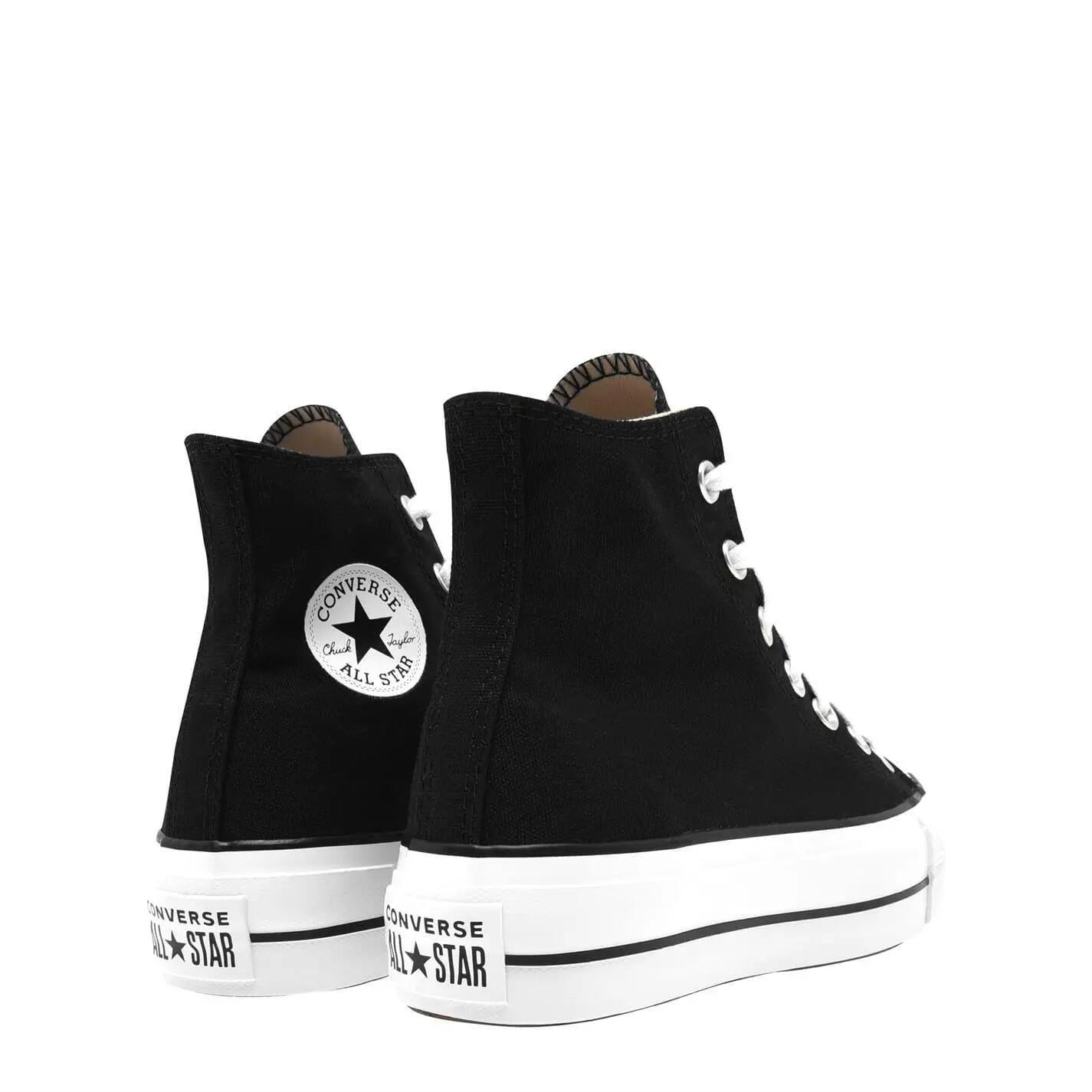 Unisex Adult All Star Canvas High Top Trainers (Black/White) 5/5
