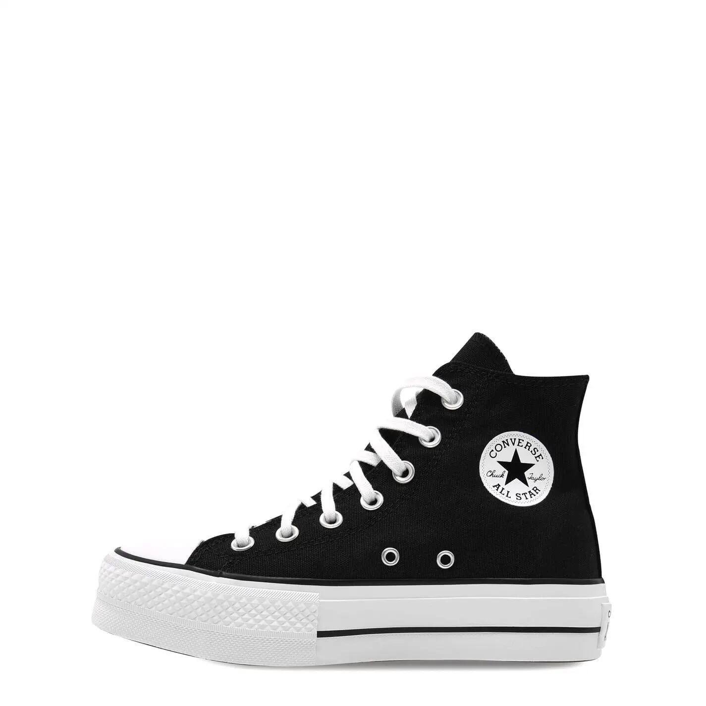 Unisex Adult All Star Canvas High Top Trainers (Black/White) 3/5