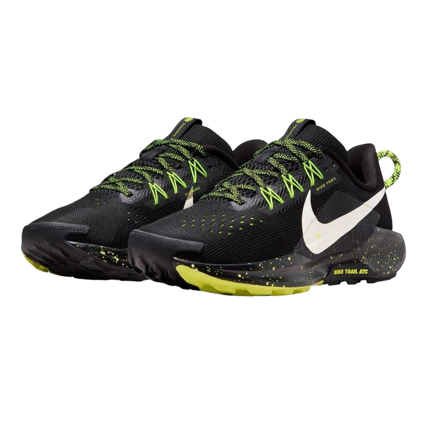 Chaussures PEGASUS TRAIL Femme (Noir / Vert Fluo) 4/4