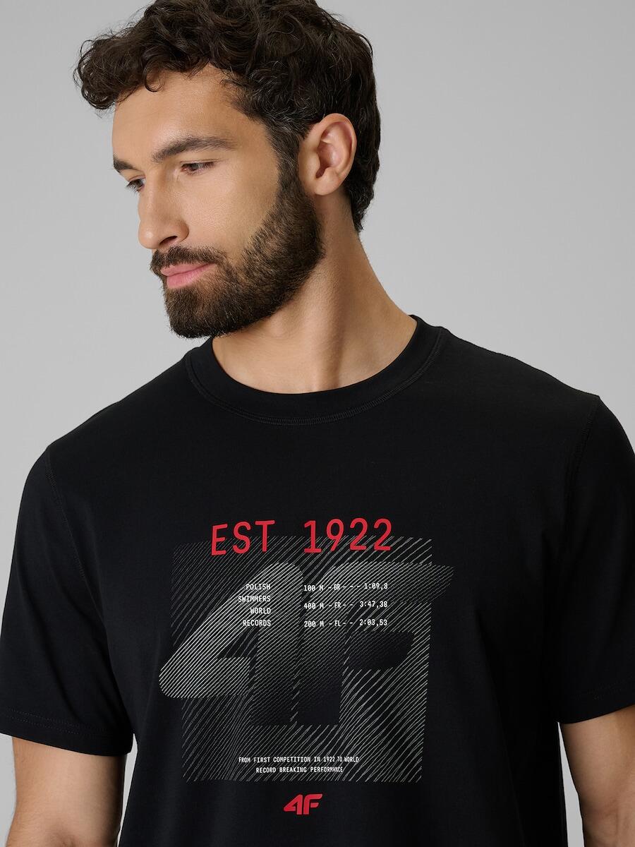 T-shirt bawełniany męski 4F 4FRSS26TTSHM4039 5/7