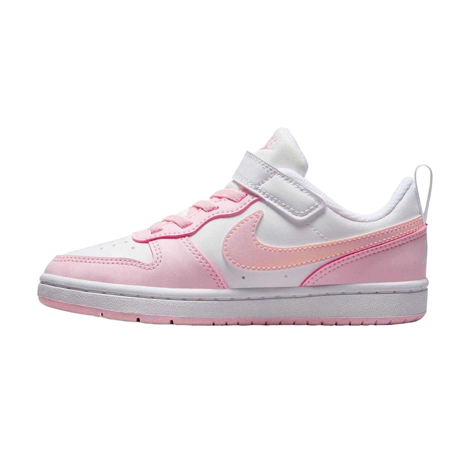 Baskets COURT BOROUGH Garçon (Blanc / Rose) 3/4