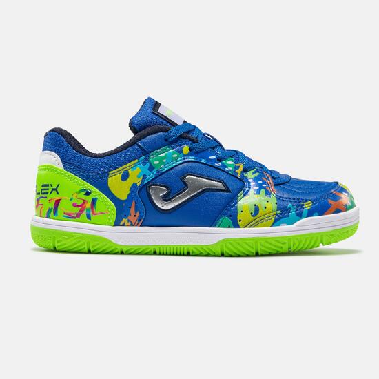 Zapatillas Fútbol Sala Niños Joma Top Flex Jr 26 IN Blanco