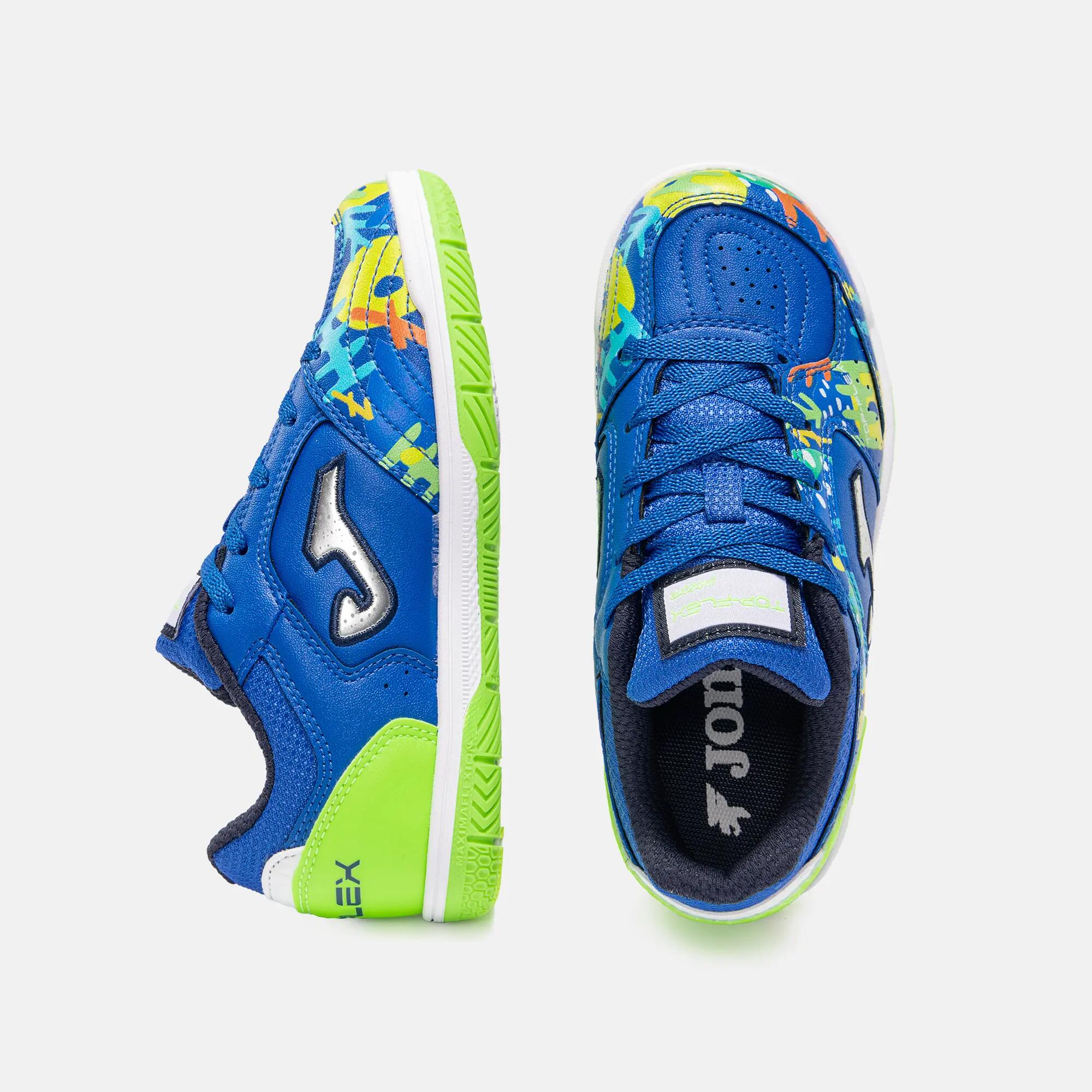 Zapatillas Fútbol Sala Niños Joma Top Flex Jr 26 IN Royal 3/3