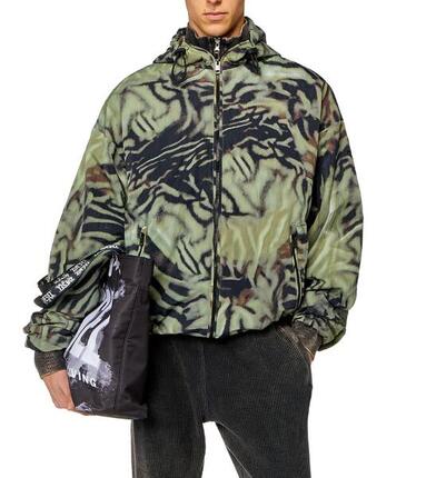 Veste coupe-vent - hommes - légère, à capuche - j-leopold - vert