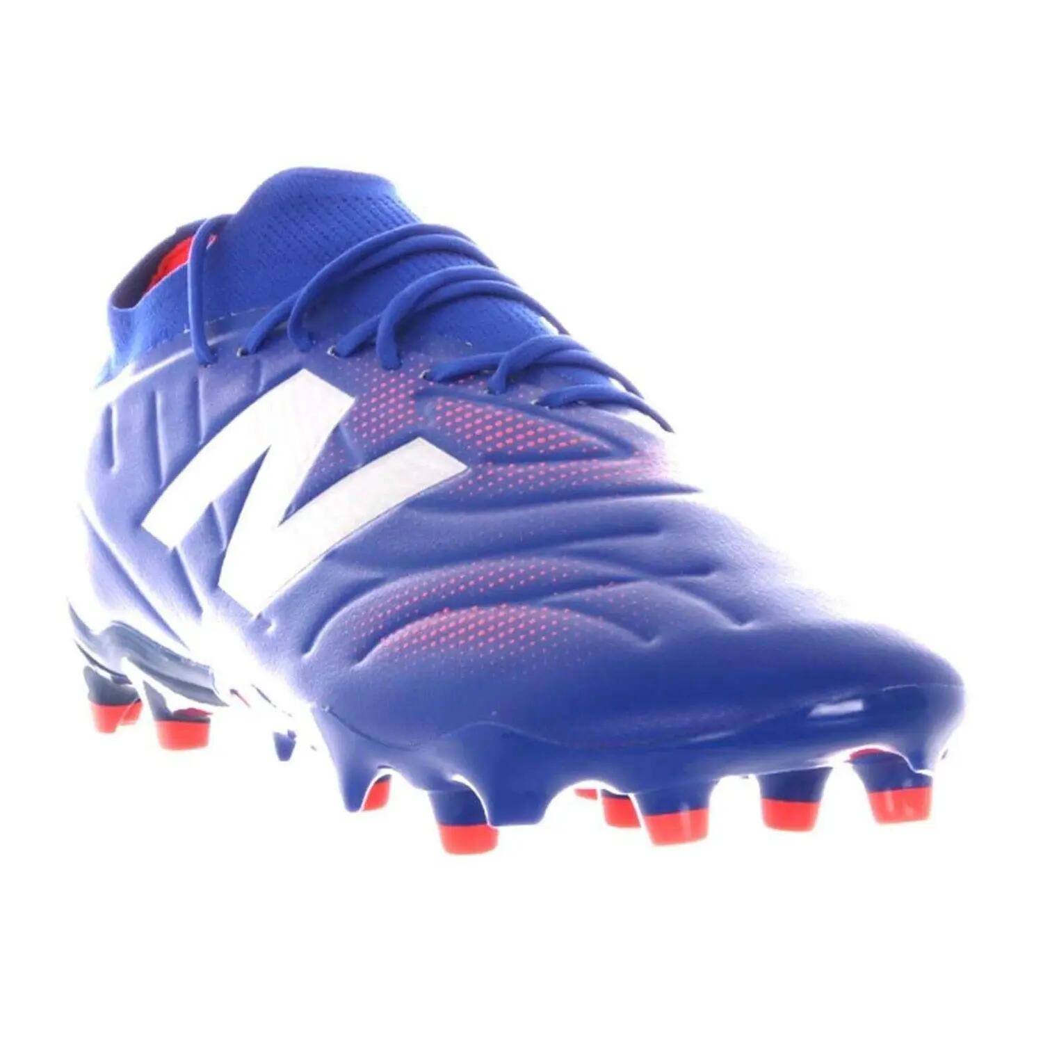Chaussures De Foot Pour Terrain Ferme TEKELA ACADEMY Homme (Bleu / Rouge) 5/5