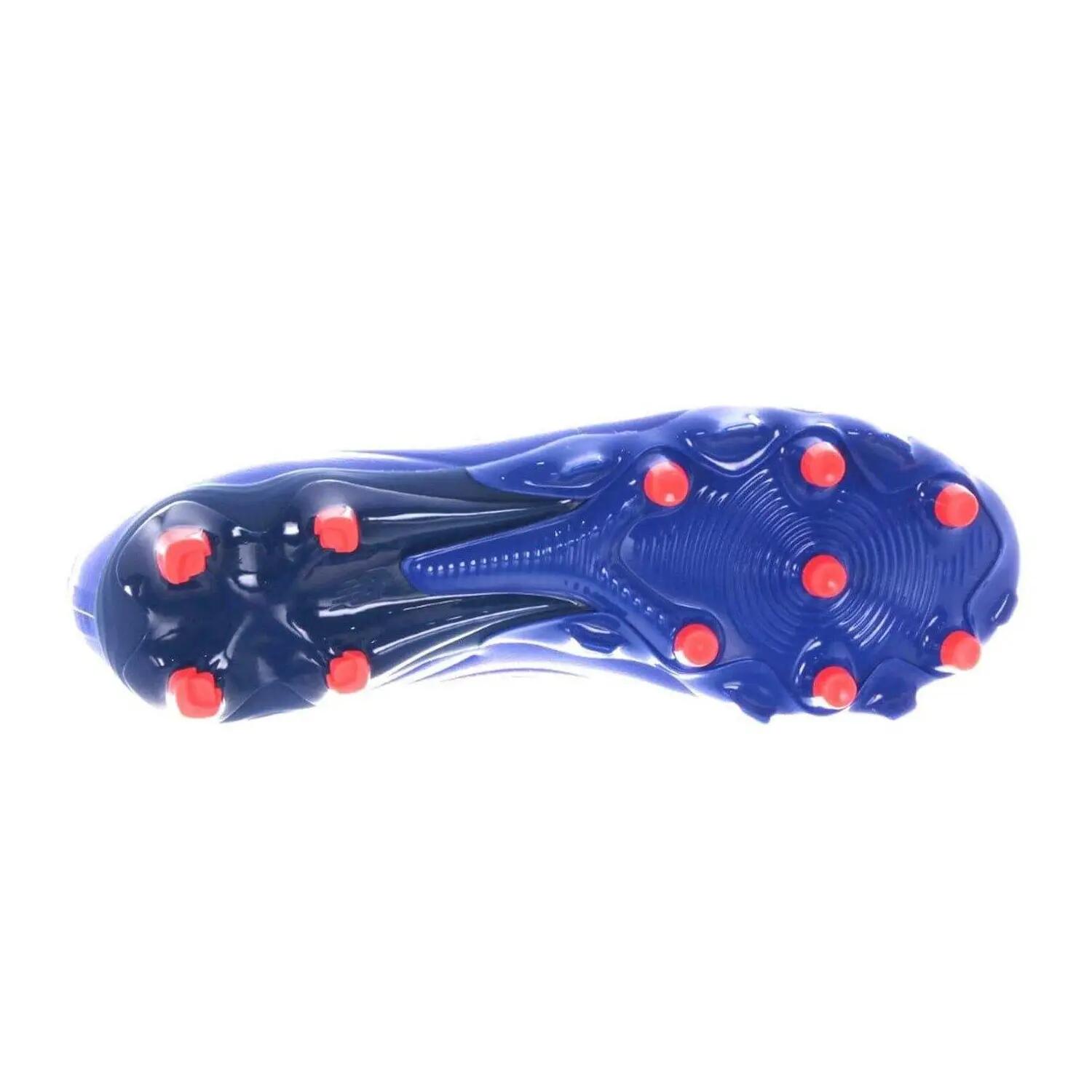 Chaussures De Foot Pour Terrain Ferme TEKELA ACADEMY Homme (Bleu / Rouge) 4/5