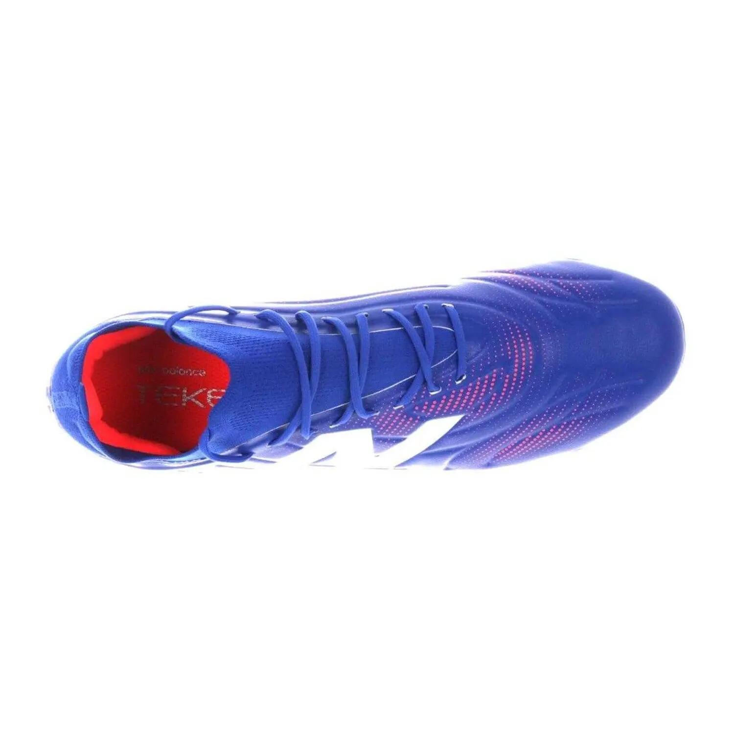 Chaussures De Foot Pour Terrain Ferme TEKELA ACADEMY Homme (Bleu / Rouge) 3/5