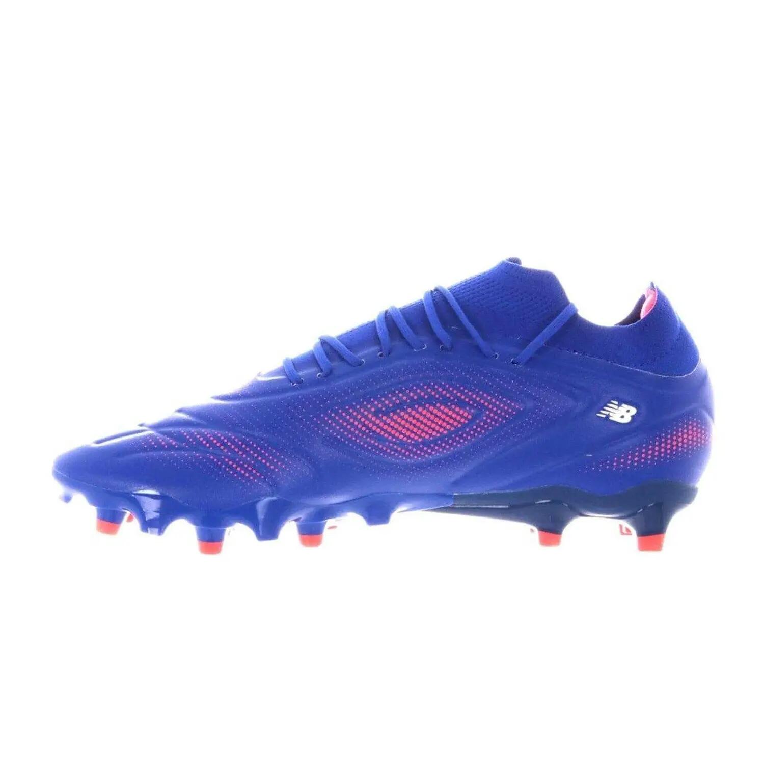 Chaussures De Foot Pour Terrain Ferme TEKELA ACADEMY Homme (Bleu / Rouge) 2/5