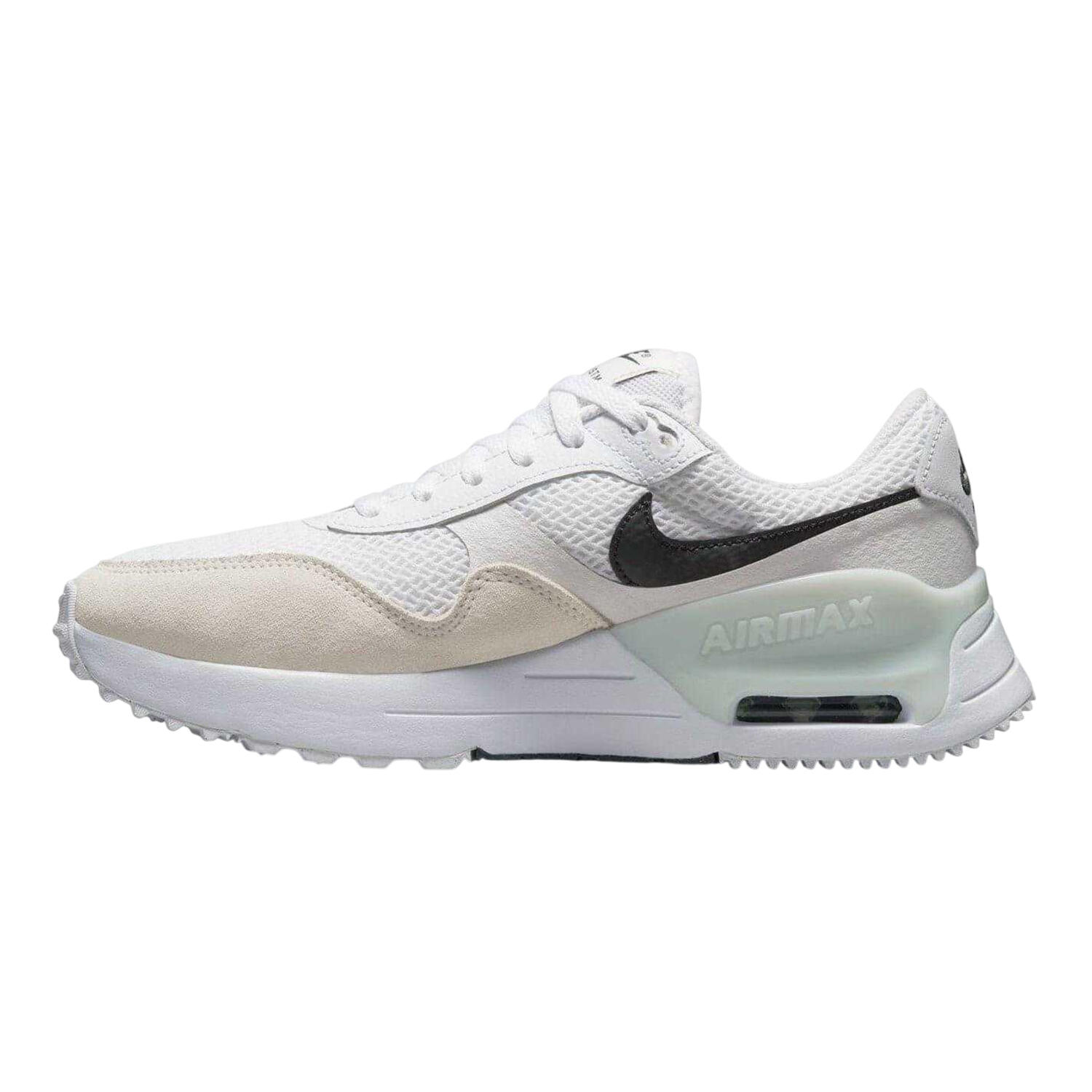 "Air Max Systm" Sneaker für , Netzmaterial Damen Weiß/Schwarz 3/4