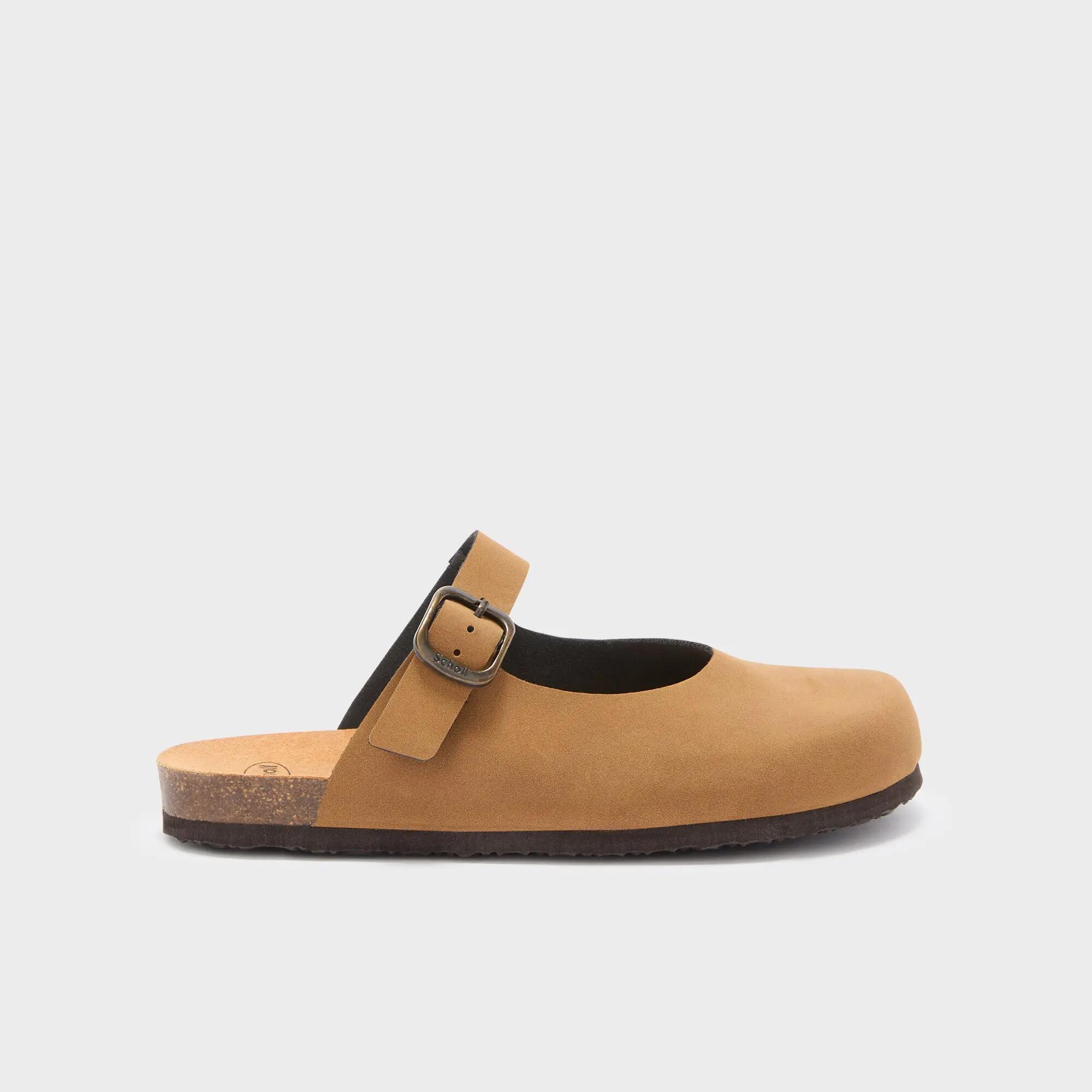 Damen Clogs Jackie Mary Jane Tonbraun 1/4