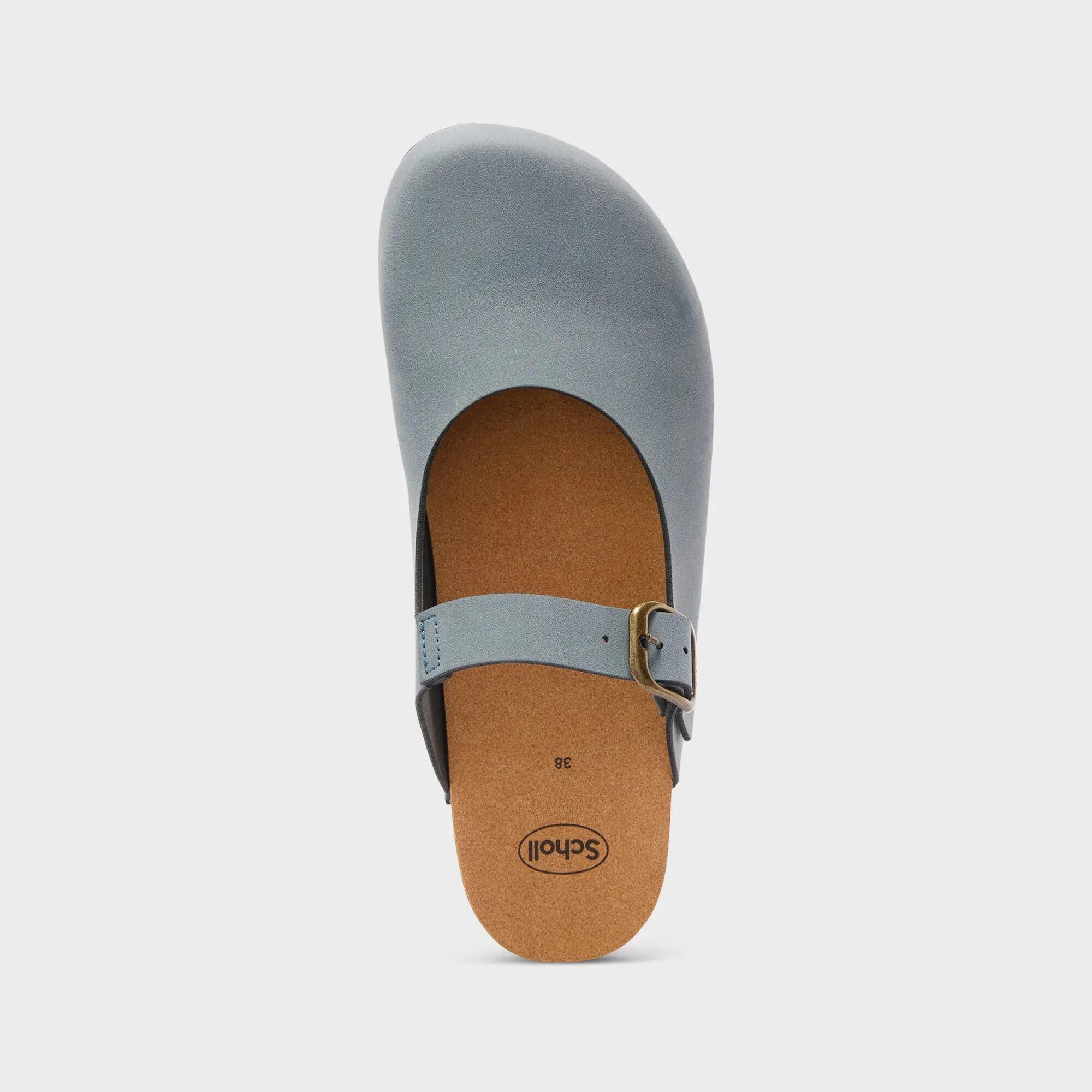 Damen Clogs Jackie Mary Jane Jeansblau 3/4