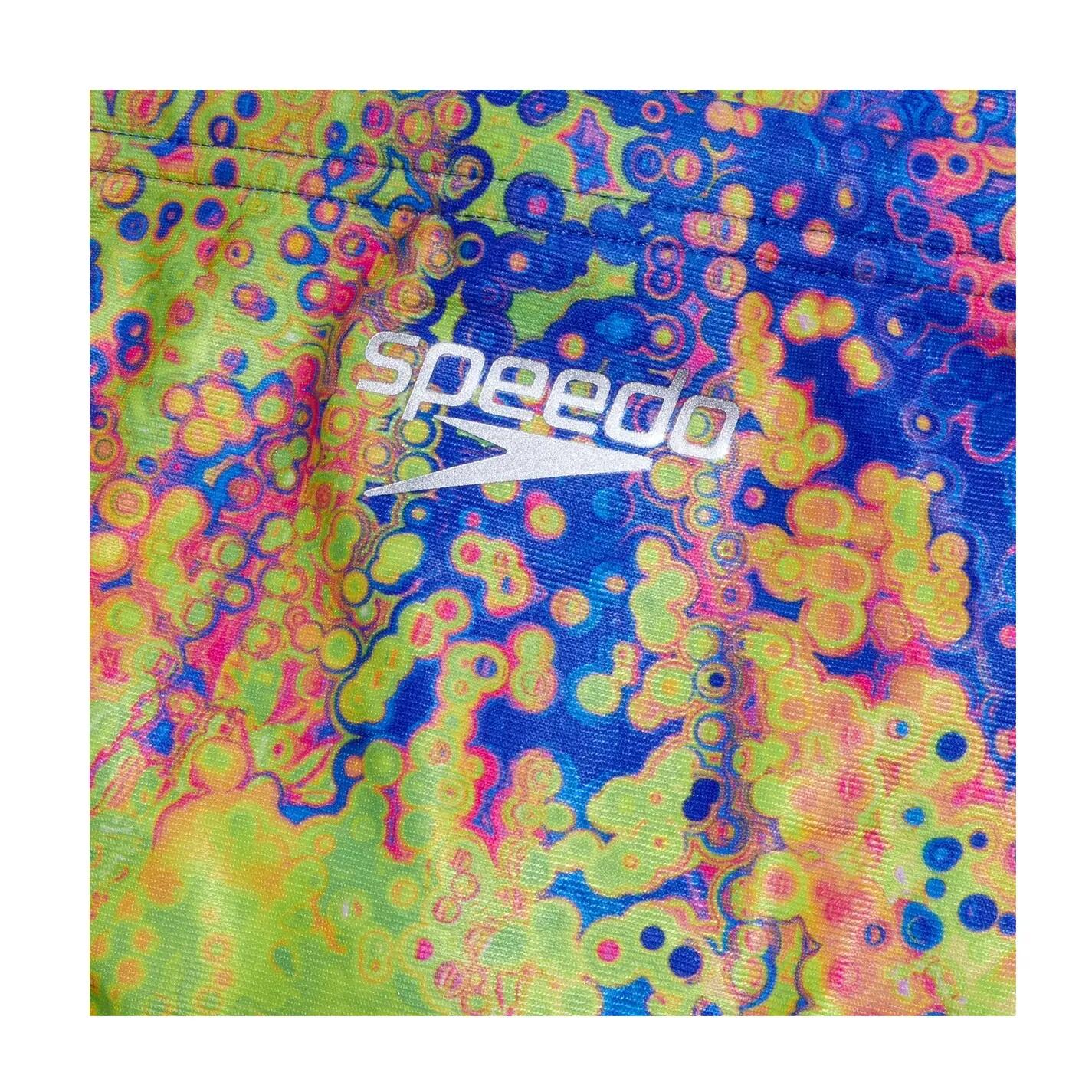 Mens Psychedelic AllOver Print Swim Briefs (Pink/Yellow) 4/4