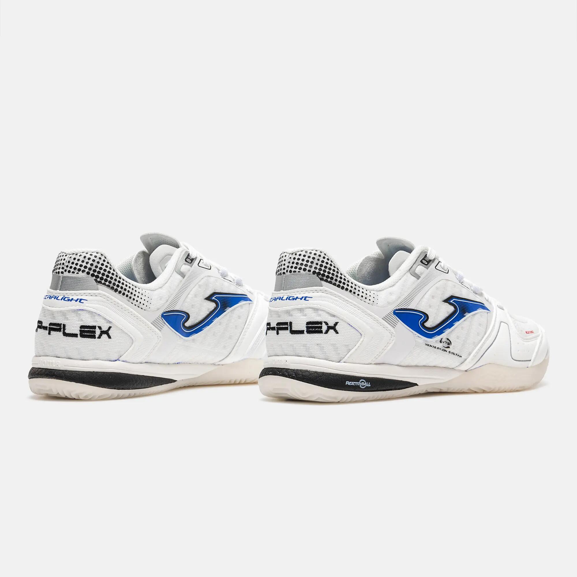 Chaussures Futsal Adulte Joma Top Flex Ultralight 26 IN Blanc 3/5