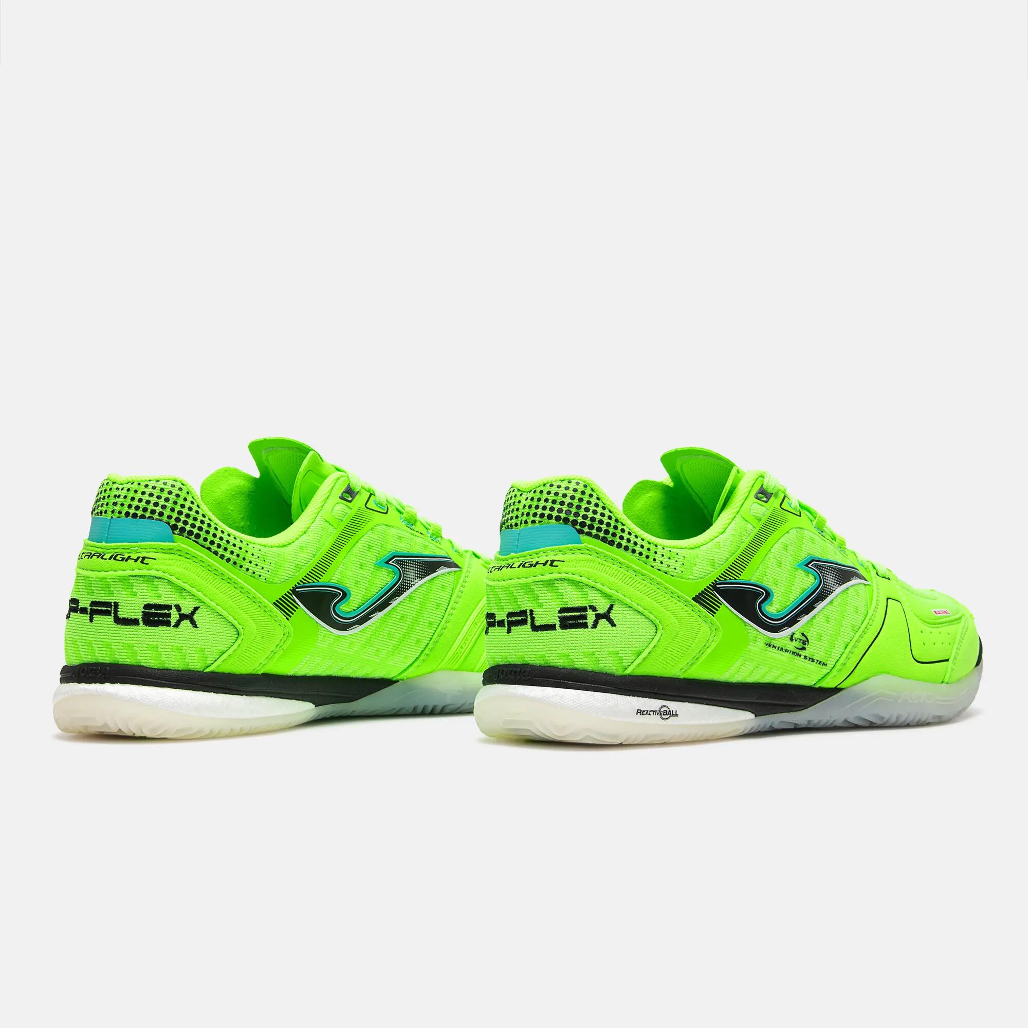 Chaussures Futsal Adulte Joma Top Flex Ultralight 26 IN Vert Fluo 3/5