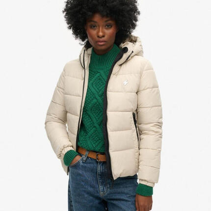 Manteau d'hiver - Sportswear - Femme - polyester chaud - W5011721a - beige