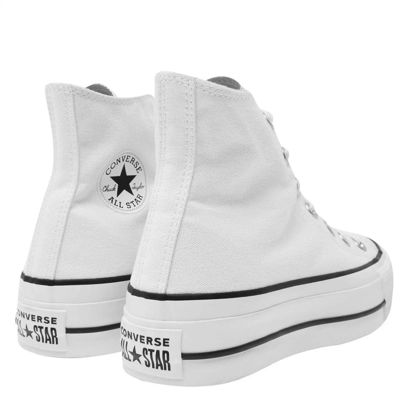 Unisex Adult All Star Canvas High Top Trainers (White) 5/5