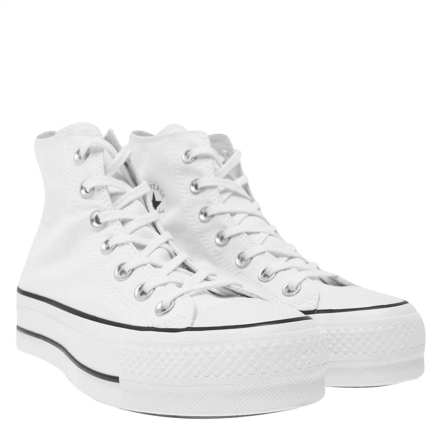 Unisex Adult All Star Canvas High Top Trainers (White) 4/5