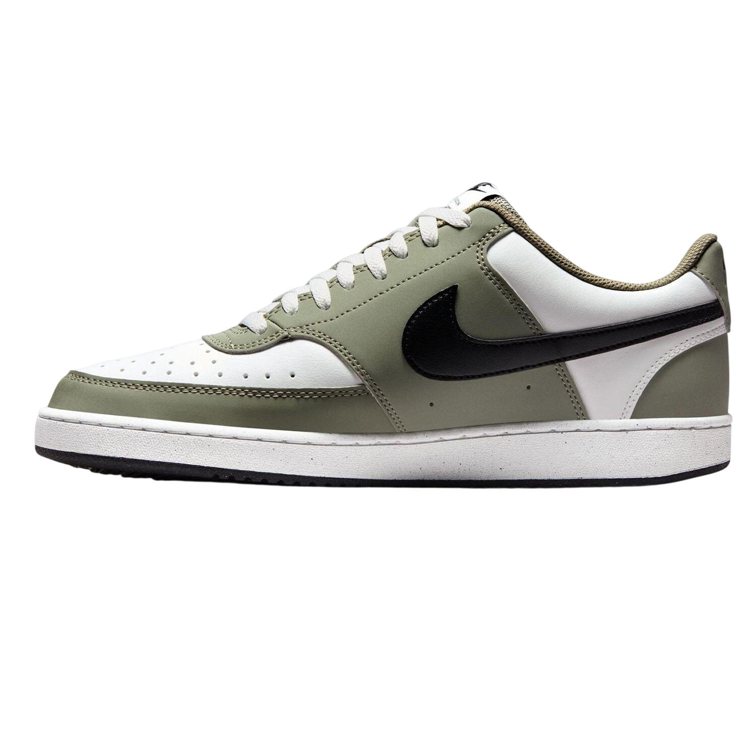"Vision Low" Sneaker für , Leder Herren Graugrün/Schwarz/Weiß 3/4
