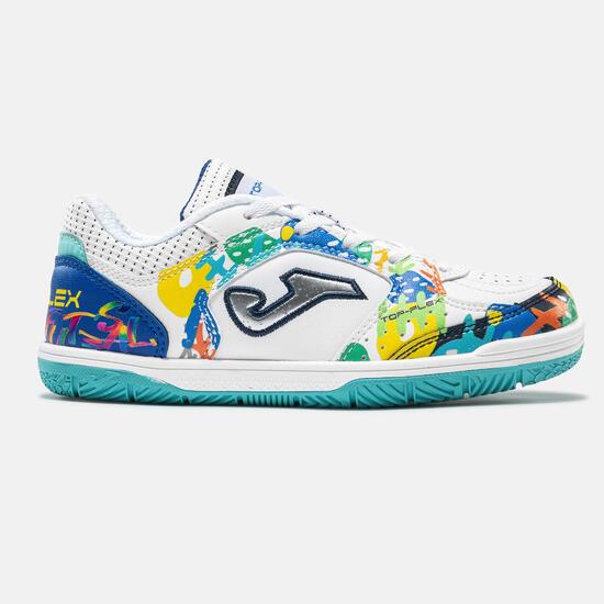 Zapatillas Fútbol Sala Niños Joma Top Flex Jr 26 IN Blanco