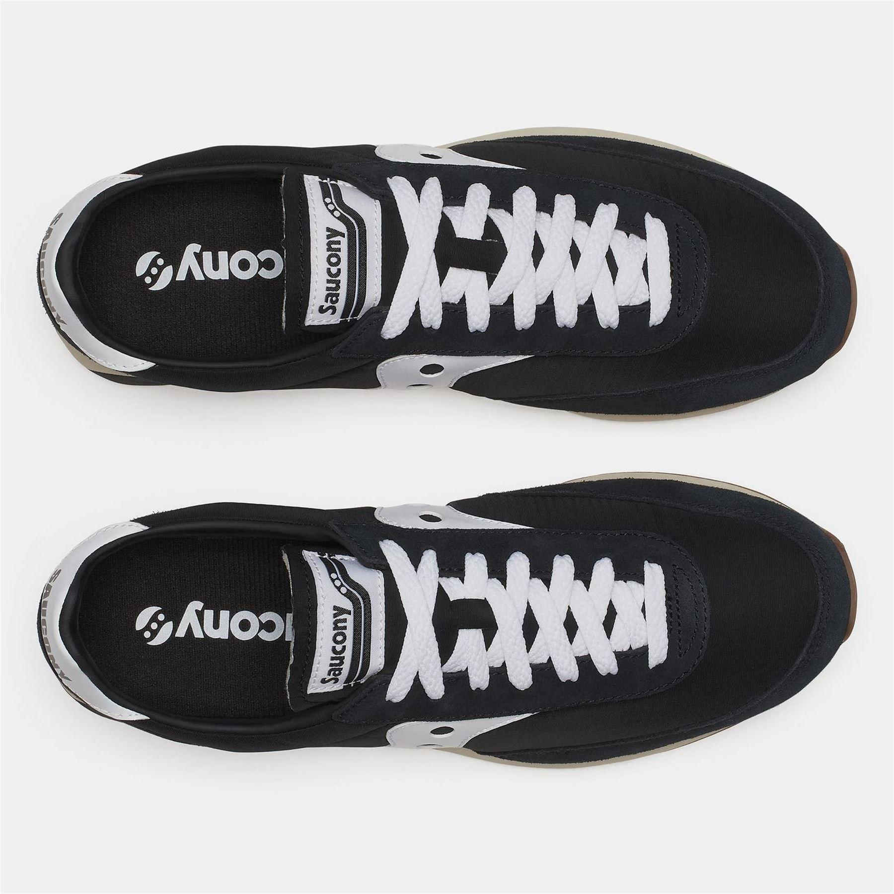 Mens 80 Suede Trainers (Black/White) 5/5