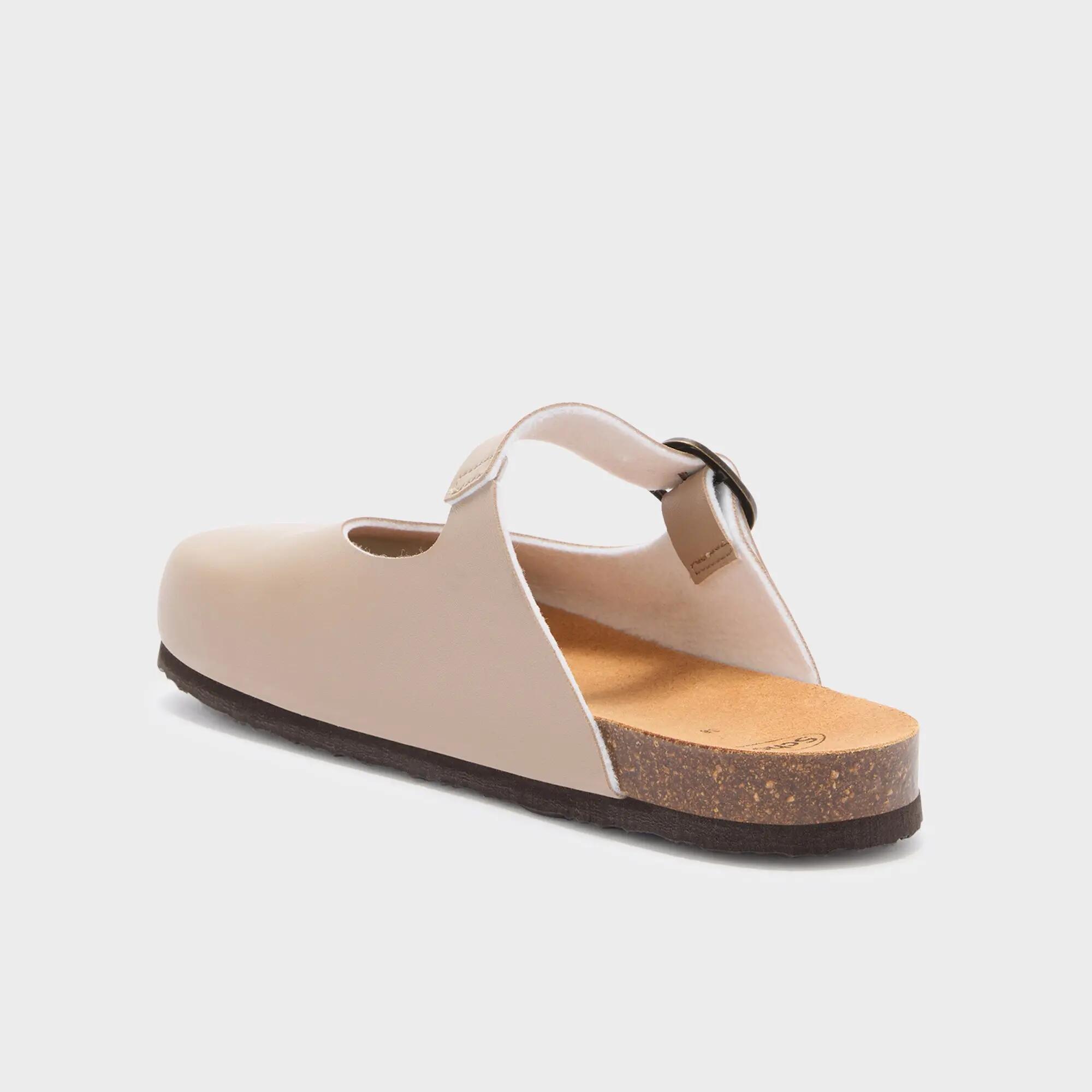 Socas mulher Jackie Mary Jane Bege-taupe 4/4