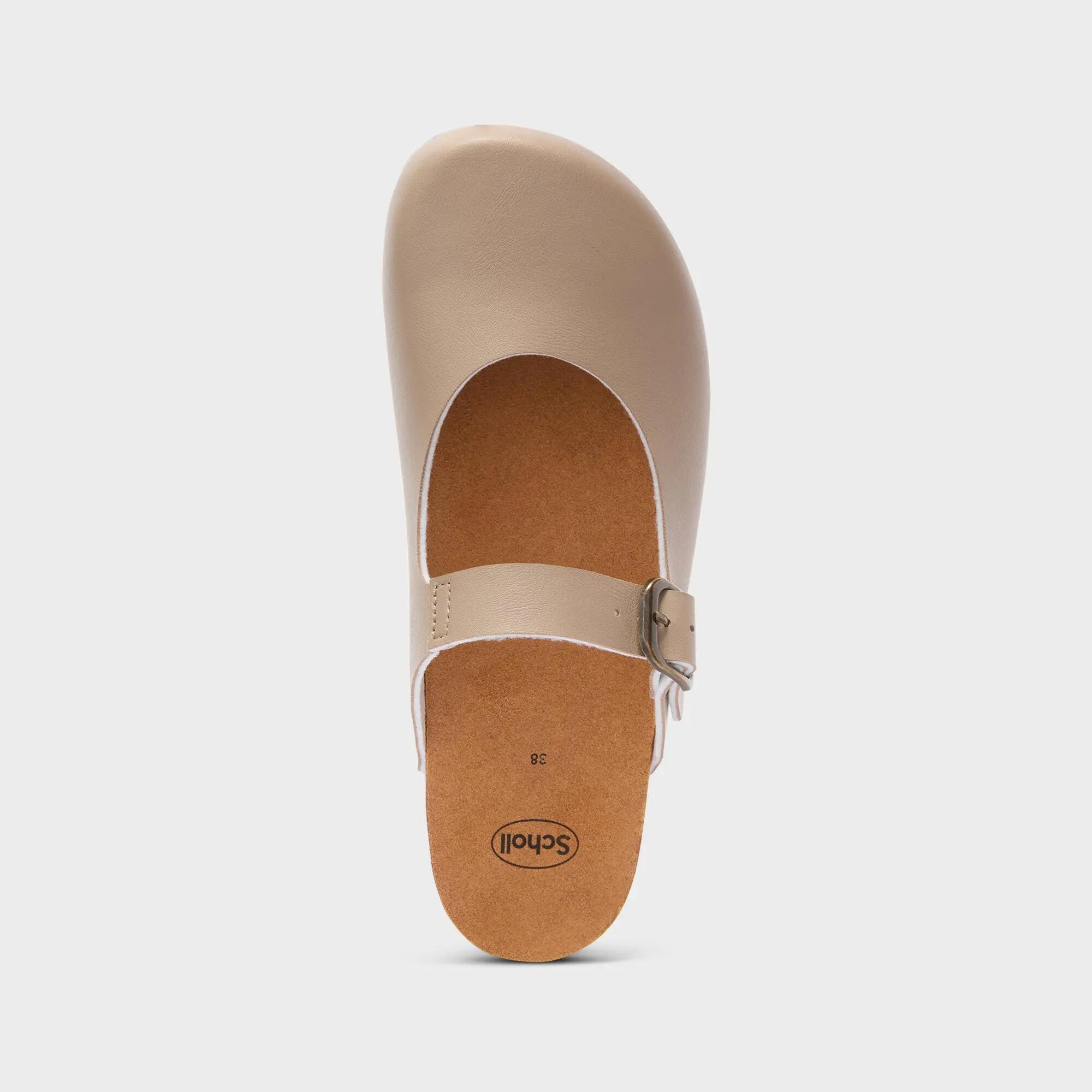 Socas mulher Jackie Mary Jane Bege-taupe 3/4