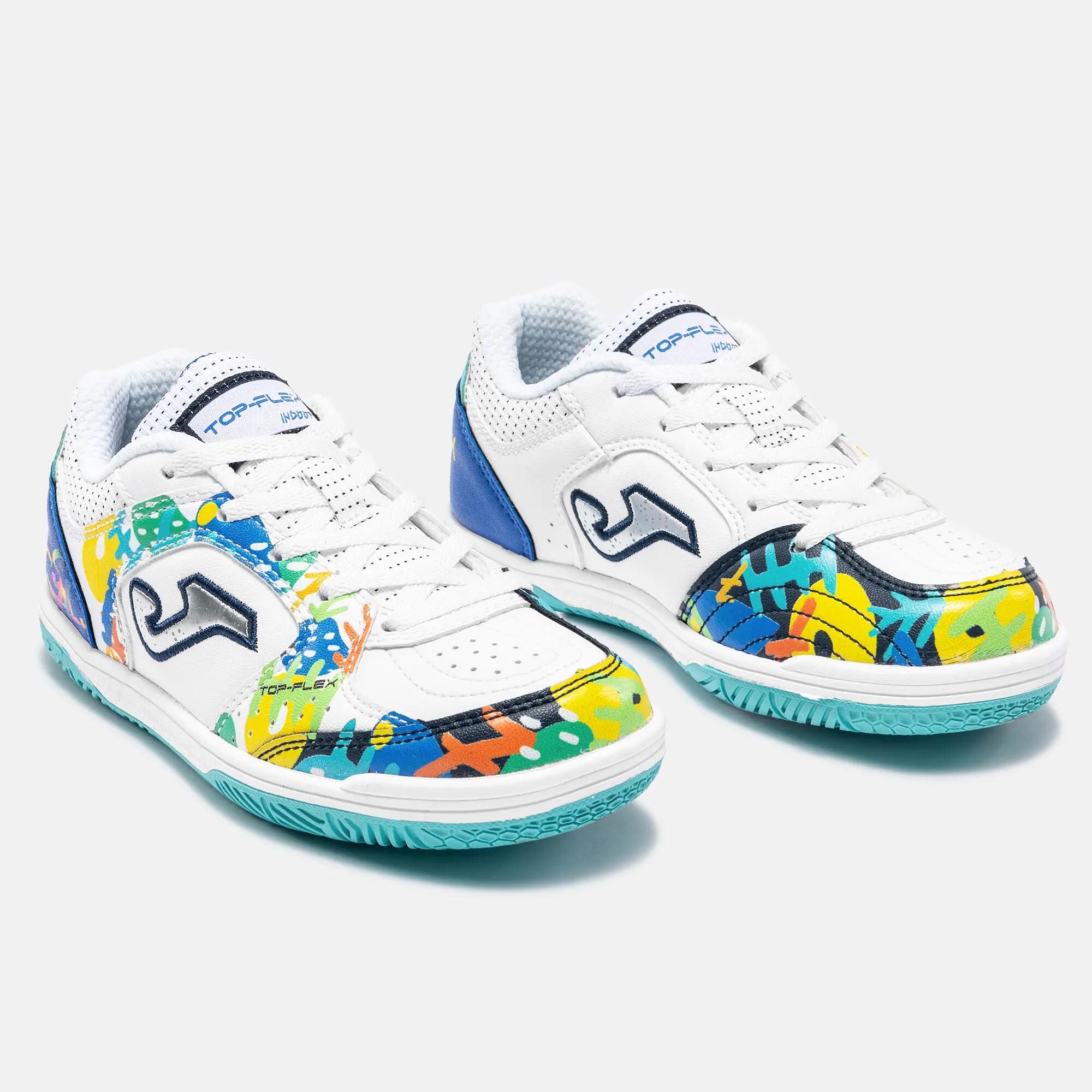 Zapatillas Fútbol Sala Niños Joma Top Flex Jr 26 IN Blanco 2/5