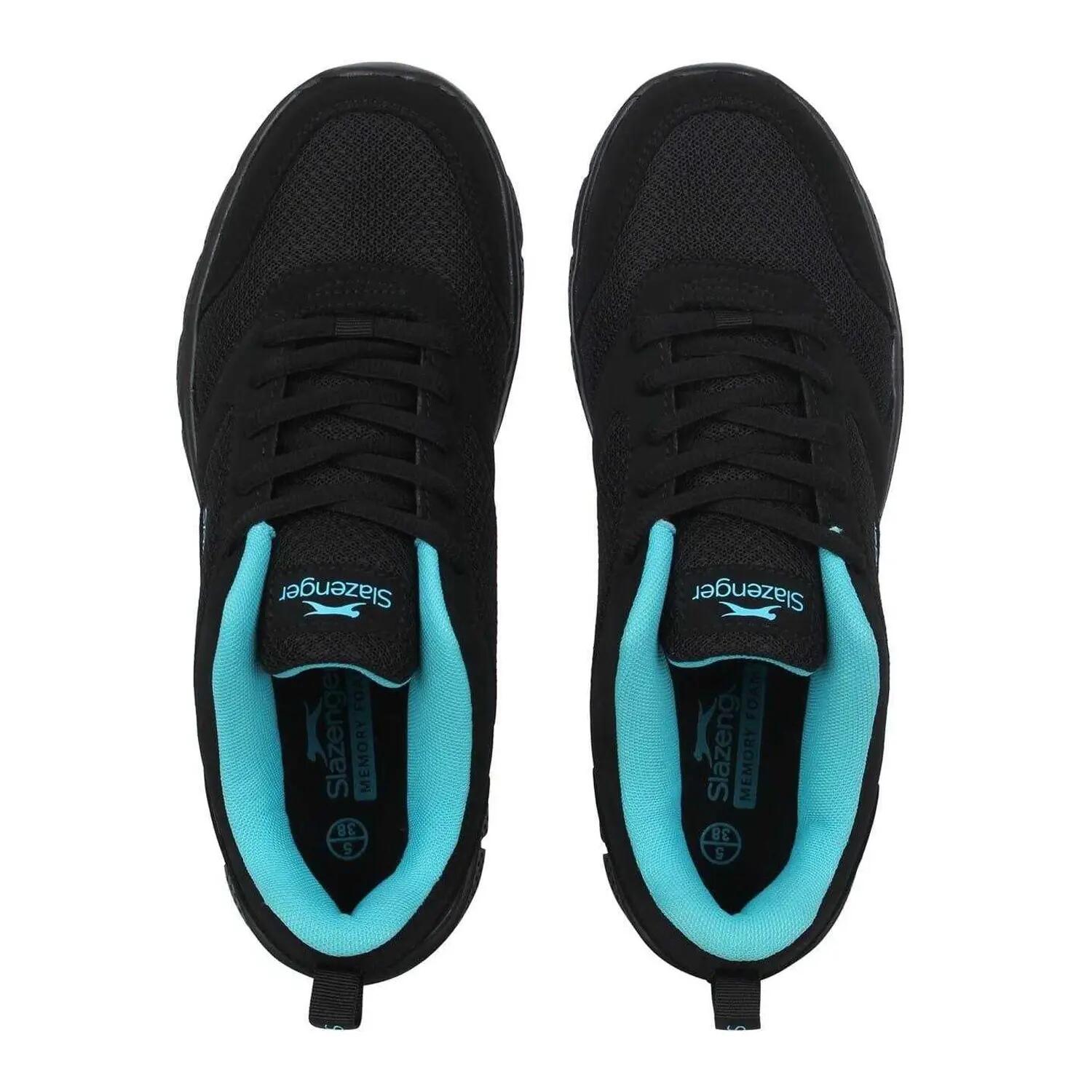 Sneaker für , Netzmaterial, Flach Damen Schwarz/Blau 4/5